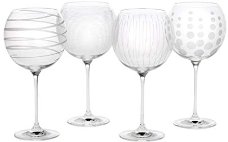 Mikasa Cheers Balloon Goblet Wine Glass, 24.5-Ounce, Set of 4, Transparent