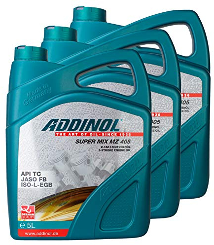 3X Addinol Motoröl Motorenöl Motor Motoren Motor Oil Engine Oil 2-Takt Super Mix Mz 405 (Rot Gefärbt) 5L