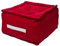 Alphadeco Dickes Bodenkissen Uni - 25cm hoch - mehrere Farben - Pouf - Ottoman - Hocker - 40x40x25cm - 100% Baumwolle (170g/m2) (Rot/Salsa)