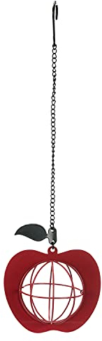 TRIXIE 55615 Meisenknödelhalter Apfel, 1 Knödel, Metall, 12 × 35 cm