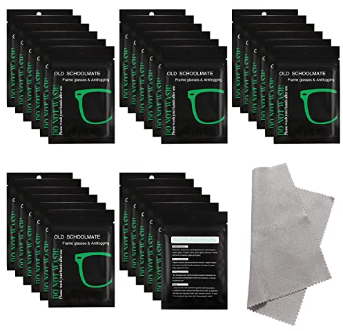 JSMTKJ Anti-Fog-Tuch für Brillen 30 Pieces Antibeschlagtuch Brille Brillenputztuch Antibeschlag Wiederverwendbares für Brillen Motorrad Helm Brillen Kamera Linse