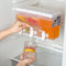 3.5 Litre Fridge Water Dispenser with Tap, Plastic Drink Dispenser, 3 Compartments Plastic Drink Dispenser, Ice Water Container for Summer Juice, Cold Water, Iced Tea, Milk, Beer