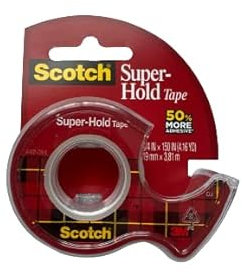 Scotch Super-Hold Tape, Transparent Finish, 50% More Adhesive, Trusted Favorite, 3/4 x 150 Inches, Dispensered