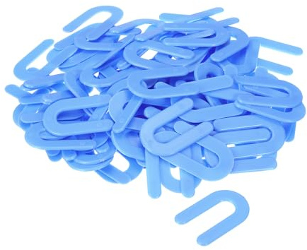 sourcing map Cuñas de plástico, espaciadores en U de herradura para nivelación de azulejos de construcción de 1/16 pulgadas, azul, 100 unidades