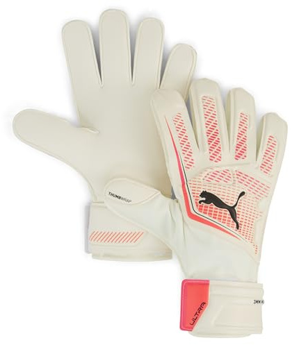 PUMA Jungen PUMA Ultra Match RC Torwarthandschuhe, PUMA White-Glowing Red-PUMA Black, 7