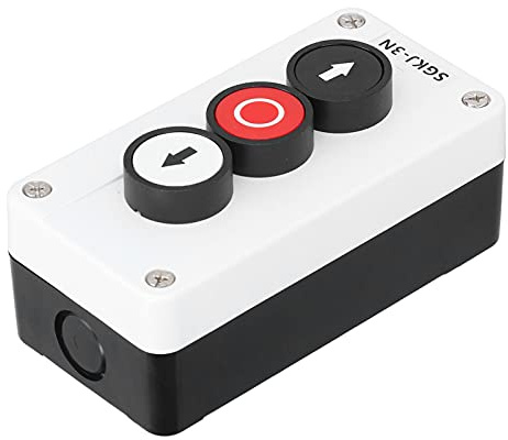 Momentaner Schaltstationskasten Druckknopf zur Auf- und Ab-Stoppsteuerung Momentan-Drucktastenschalter-Box Druckschalter für Winden-Rolltor-LKW-Ladebordwand (SGKJ-3N)