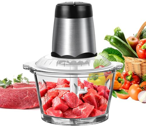 Food Processor Electric Food Chopper Grinder 2L 2 Speed Meat Fruit Food Grinder