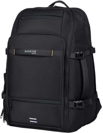 Hugh Butler, 17.3 Business Computer Backpack, Cabin Size for Men | Waterproof, Compatible with Ryanair, Oliver Black