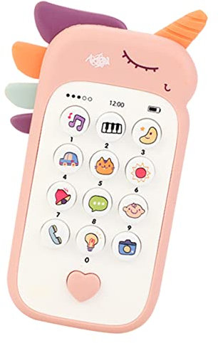 KOMBIUDA Babytelefon Musikspielzeug Für Kleinkinder Simuliertes Handy-beißspielzeug Aus Hochwertigem Material Leuchtende Farben Für Aufmerksamkeit Fördert Motorische Fähigkeiten Und Lernen
