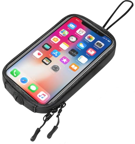 Zuxbolf Motorrad Tankrucksack Handyhalterung Universal Handytasche mit Magnet und Transparent Fenster Wasserdicht Magnet Tank Handyhalter Tasche Tankrucksack Lenkertasche für 7 Zoll Smartphone