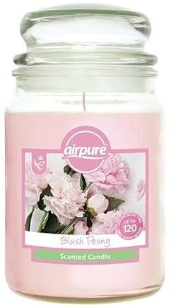 Airpure Large Scented Candle (Blush Peony) 18oz Jar Candle