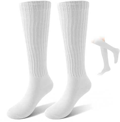 Amztour Chaussettes Oktoberfest Bavaroises pour homme Chaussettes Traditionnelles Bavaroise avec Torsades-l'accessoire Idéal pour Votre Pantalon en Cuir ou Dirndl (Blanc)