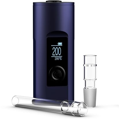 Arizer Solo II Max Dry Herb Vaporizer USB-C 3A Cable, Removable Battery, Heating Ceramic, Dark Mode, Isolated Air Path - No Nicotine (Mystic Blue)