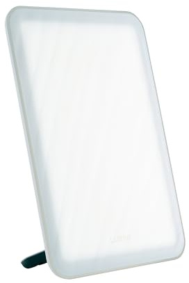 Lumie Vitamin L Light Therapy Lamp - Portable, Slim Design - 10,000 Lux Daylight Lamp - Detachable Stand, Cool White LEDs & Rippled Diffuser - Portrait or Landscape