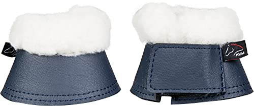 HKM Shetty Mini Shetty 12735 - Coppia di Campane per Zoccoli Comfort, in Ecopelle, con Fodera in Peluche