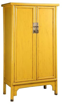 Colours of The Orient – Chinesischer Schrank Gelb – Fresh Yellow – Orientalischer Schrank – Asiatischer Schrank – Chinesischer Hochzeitsschrank – Handgefertigt aus China – Neutral Gelb