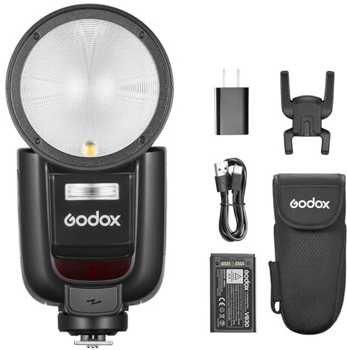 Godox V1Pro-O Flash pour Olympus et Panasonic, Flash Détachable SU-1, Charge par Type-C, 1/8000s HSS TTL Speedlight 2.4G sans Fil pour Photographie/Mariage/Paysage