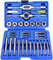 KEWAYO Set di 32 pezzi Tap and Die Kit di taglio metrico per filettatura, strumento professionale in acciaio temprato per tagliare filettature esterne e interne