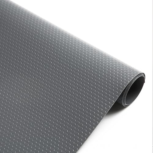 Non-Slip Kitchen Drawer Liners (44.5 x 500 cm) - Protects from Spills, Multi-Use Shelf & Cabinet Liner (Gery)