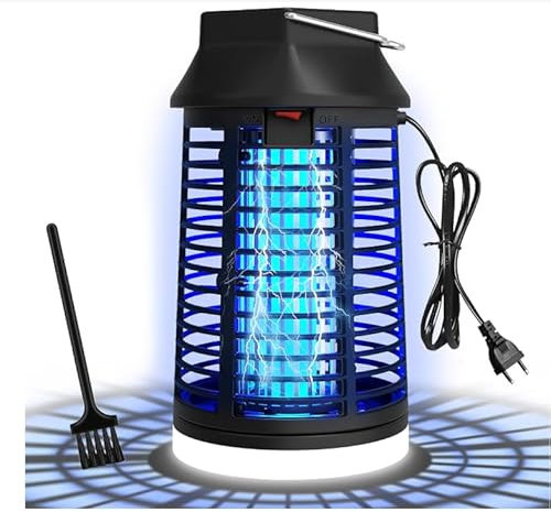 Joyshie Lampe Anti Moustique avec LED Lampe, Lampe Anti Mouche 4200V+15W UV Lampe, Tue Mouche Electrique, Appareil Anti Moustique, Piège À Moustiques Électrique pour Intérieur Et Extérieur