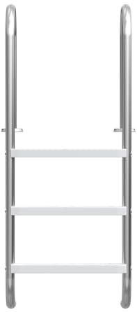 LILIIN Scala per piscina in acciaio inox, a 3 livelli, con corrimano, scala d'ingresso con cuscinetto antiscivolo, scala da incasso per piscina, portata fino a 150 kg, 54 x 132 cm, tipo A