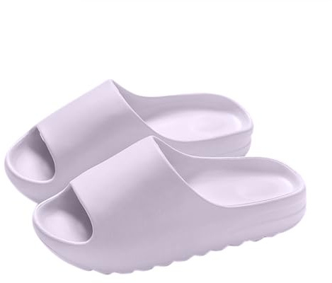 Alexis Leroy Badeschuhe Unisex Cozislides Original Slippers Cloudyzz Pantoffeln Weich rutschfest Badelatschen Hausschuhe Sommer Pantoletten Badeschlappen Indoor/Outdoor Lässig Hellviolett 40-41 EU