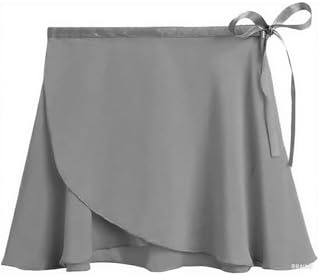 Acrawnni Women's Ballet Wrap Skirt Chiffon Dance Wrap Skirt with Adjustable Waist Tie Gymnastics Ballet Skirts for Women (A-Dark Grey, L)