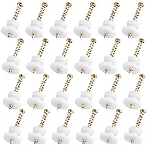 YISCOKO Ganci per Foto Invisibili - 25 Pezzi Ganci per Foto per Pareti in Cartongesso Kit per Appendere Foto Decorazione per la Casa
