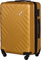 Xonic Design Reisekoffer - ABS Hartschalen Koffer mit 360° Leichtlauf-Rollen - hochwertiger Trolley mit Zahlenschloss in M-L-XL oder Set (Braun Gold, L)