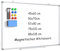 DOLLAR BOSS Magnetisches Whiteboard, 50X70CM Magnettafel Magnetpinnwand mit 2 Whiteboard Stifte, 8 Magnete and 1 Whiteboard Radiergummi, für Schule & Haus und Büro