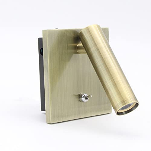 3W Encastré Pivotant Applique Murale De Chevet LED Liseuse Hôtel Tête De Lit Éclairage Focalisé Accent Lampe, Veilleuses Appliques Murales Réglables Projecteur Avec Interrupteur À Levier beautiful