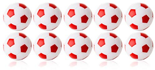 Robertson Kickerball Winspeed 35 mm 10er Set weiß-rot, farbecht, Abriebfest und langlebig, für Tischfußball und Tischkicker