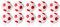 Robertson Kickerball Winspeed 35 mm 10er Set weiß-rot, farbecht, Abriebfest und langlebig, für Tischfußball und Tischkicker