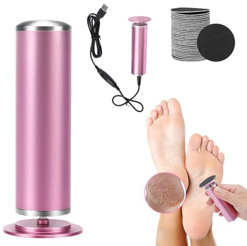 Roadtime Pédicure électrique,Enlèvement de callosités électriques professionnel pédicure lime à pieds vitesse réglable avec 120 pièces de rechange tampons abrasifs pour peau morte et dure fissurée