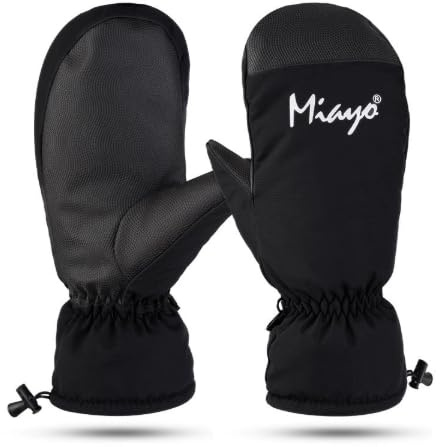 HORREX Ski, Gants Enfant, Gant Hiver Neige Les Plus Chauds, Imperméables et Respirants pour Temps Froid, Conviennent Aussi Bien pour L'extérieur Parent-Enfant Vélo Équitation Patinage (12 Age +)