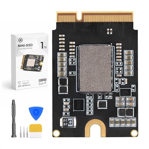 SlimQ Kit de actualización SSD de 1 TB compatible con Mac mini M4, unidad interna de repuesto SSD M.2, actualización de almacenamiento de alta velocidad de 1 TB