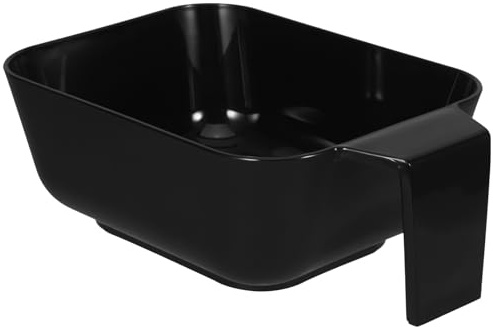 TOYANDONA Bol à Teinture Capillaire Noir avec Poignée Bol en Plastique Solide pour Coloration et Décoloration Adapté Salon Coiffure et Usage Domestique Outil Coiffure Essentiel