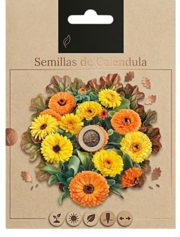 Caléndula Ornamental para Cultivo en Casa | Semillas de Caléndula para Balcón y Huerto Urbano DECOALIVE