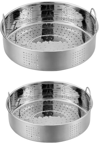 Cesta de Vapor Plata 2 Piezas para Olla de Acero Inoxidable