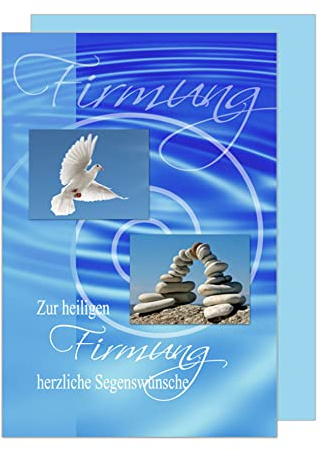 Edition Seidel Carte de confirmation exclusive de qualité supérieure avec enveloppe Carte de vœux Carte de vœux Carte de confirmation individuelle Carte de confirmation Carte de