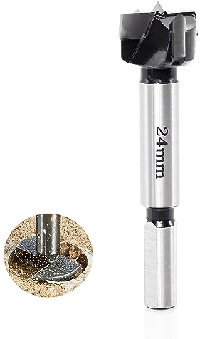 Sinoprotools Forstnerbohrer 15/16 Zoll 24mm - Hartmetallbestückte Forstnerbohrer - Forstnerbohrer für Holzbearbeitung Lochsäge Schlangenöffner, Bohren Bohrer, für Hartholz Kunststoff Sperrholz