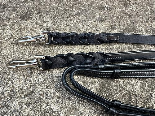 Equipride Redini in pelle per lavorare, briglia da cacciatore con ganci a scatto a sgancio rapido (Cob, marrone)