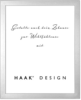 Haak Bilderrahmen modern stabil Tokio ANTIREFLEX/Entspiegelt Alu geschliffen 25 X 70 cm Rahmen für Puzzle Bilder Poster XXL Größen