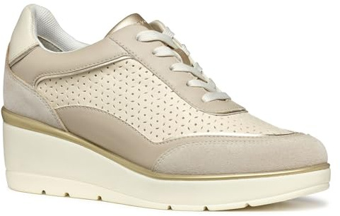 Geox - D ILDE B, Zapatillas Mujer, Beige/Lt Taupe,