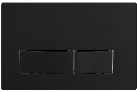 SPARES2GO Luxury Concealed Toilet Cistern Flush Plate Kit for Skylo Wall Hung Frame (Matt Black, 245mm x 165mm)