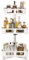 HSyc JRX Lazy Susan Gewürzregal Schrank-Organizer Multifunktionaler Drehteller Gewürzregal Arbeitsplatten-Organizer Für Küchen-Vorratsschrank 360° Drehbare Aufbewahrung （Weiß-3 Etagen）