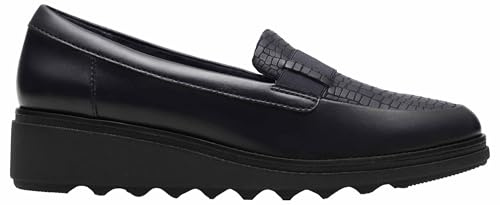 Clarks Sharon Pace Womens Navy Leather, 7