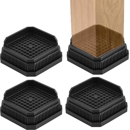 lemgyiamz Elevador Cama, Elevador Mesa, Patas de Cama, Ajustables Soportes de Elevación Antideslizantes para Cama Sofá o Escritorio Accesorios Resistentes para Muebles Juego de 4 Piezas