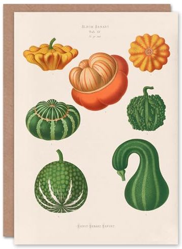 Artery8 Ernst Benary Art Card Ornamental Gourds Vintage Botanical
