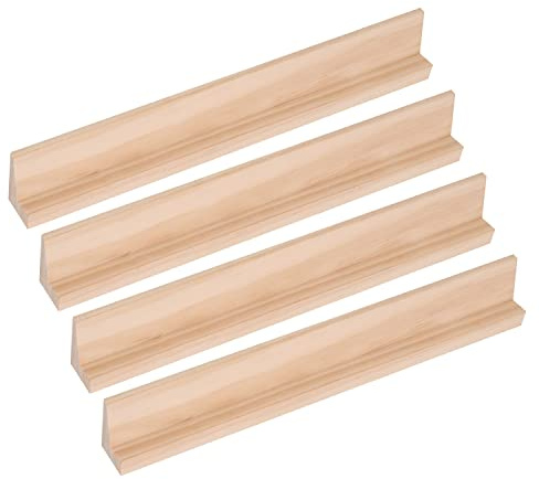 Weddecor Fyrkantigt format bokstavsstativ Mahjong rack ersättningsdel hållare alfabetsbrickor för stavning spel, namnbrickor, träbrädspel, konsthantverk, 45 cm, 4 st